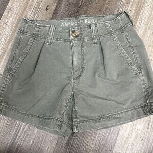 American Eagle MIDI Super Stretch Shorts Chino Womens Juniors Sz 0
